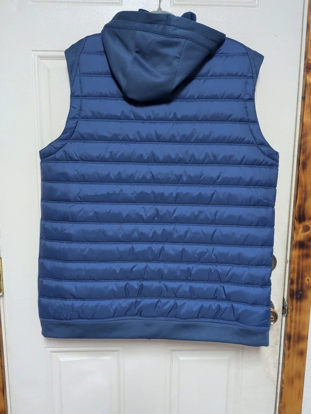 Nike Therma Training Vest Mens Size Large Blue Winterized Full Zip Hooded